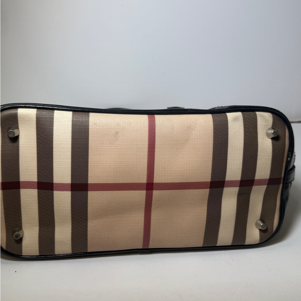 BURBERRY NOVA Check Handbag - Black and Tan - Picture 2 of 6